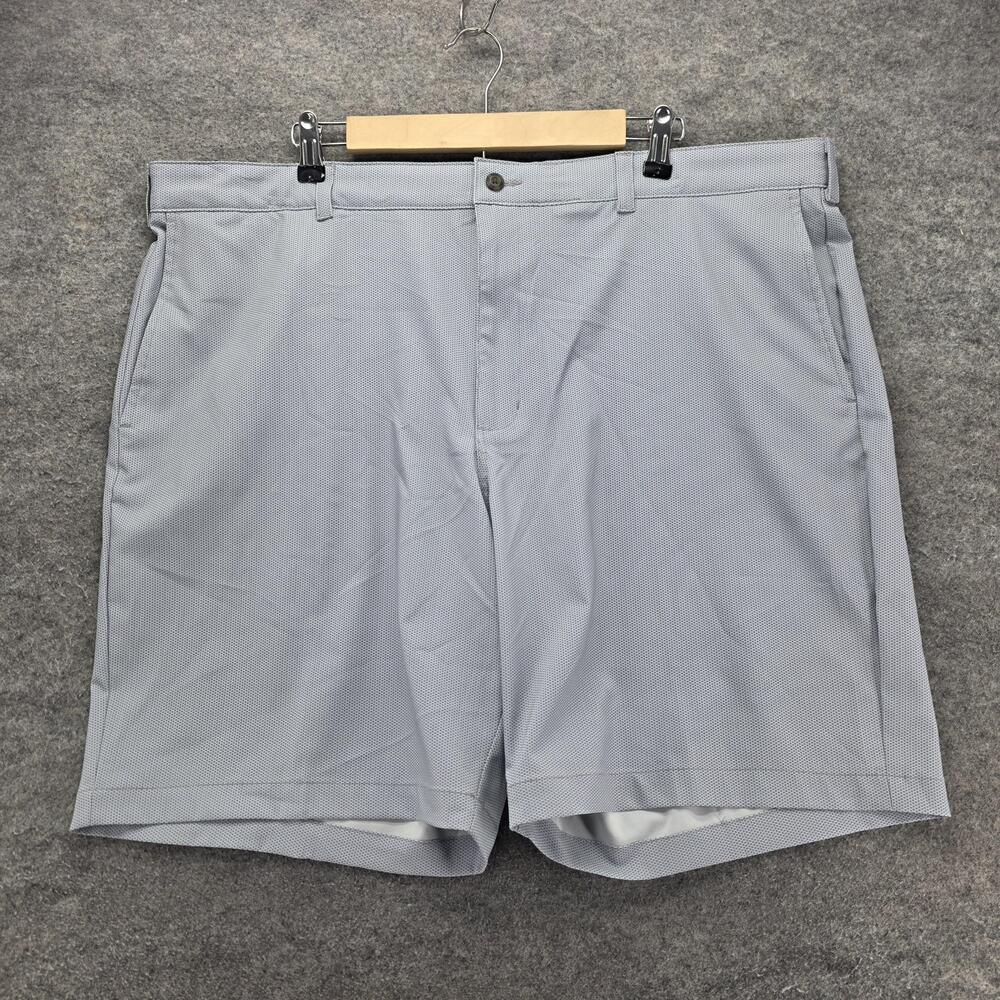 Ben Hogan Shorts Mens 42 Waist Gray Chino Microfiber Stretch Pockets 9 Inseam